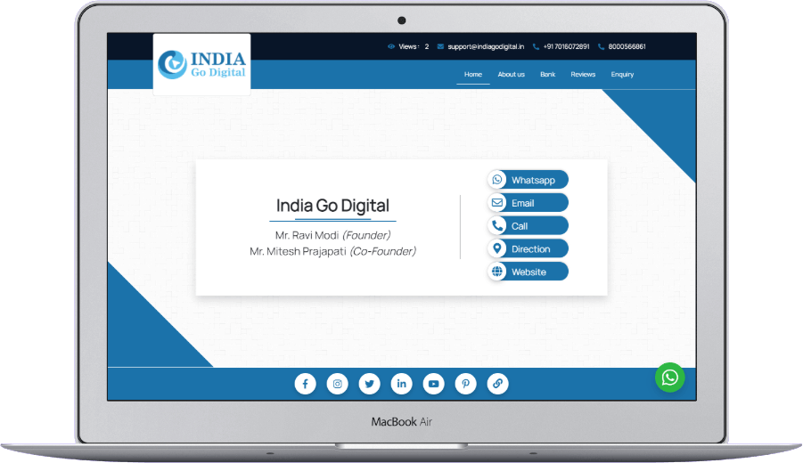 Digital Visiting Card Cum Website