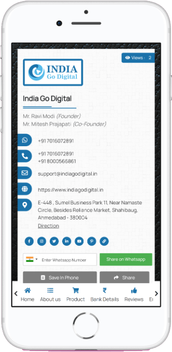 Digital Visiting Card Cum Website