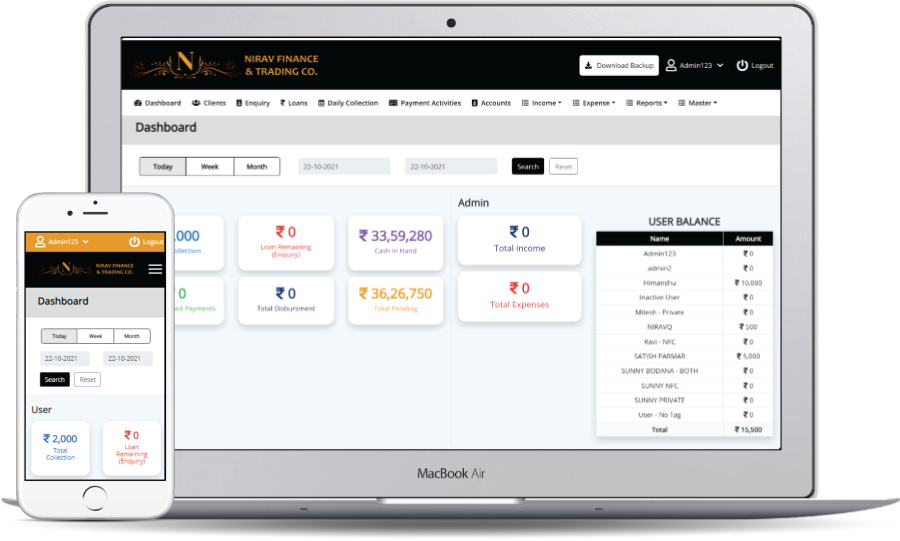 Nirav Finance - Finance Management System